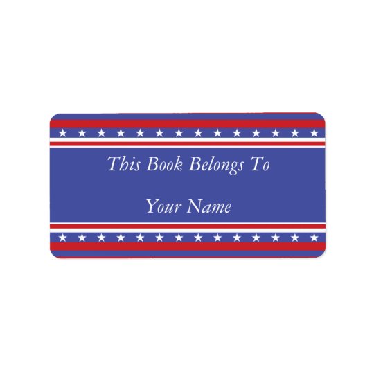 Patriotic Stars and Stripes Address Label
