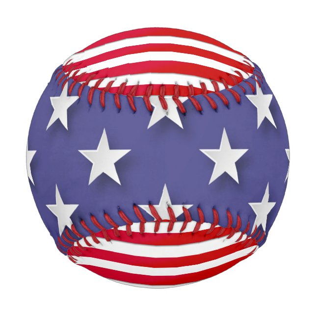 Patriotic Stars and Stripes Baseball (Front)