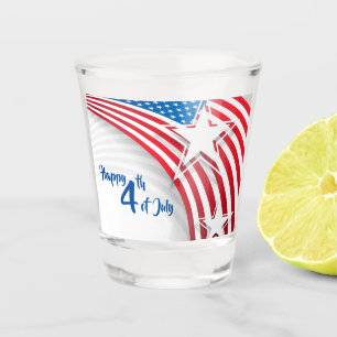 Patriotic Stars‑and‑Stripes Celebration Art Shot Glass
