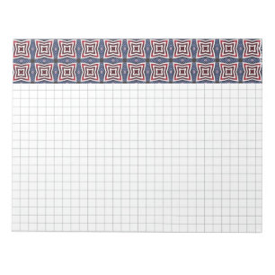Patriotic Stars and Stripes Kaleidoscope Notepad