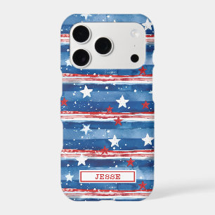 Patriotic Stars and Stripes Monogrammed