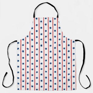 Patriotic stars and stripes pattern apron