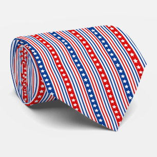 Patriotic Stars and Stripes Tie