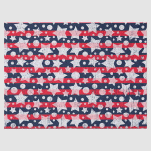 Patriotic Stars and Stripes Vintage Tissue Paper