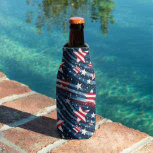 Patriotic Stars Bottle Cooler