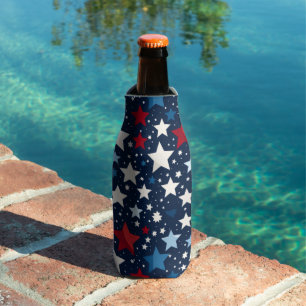 Patriotic Stars Bottle Cooler