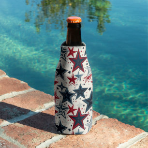 Patriotic Stars Bottle Cooler