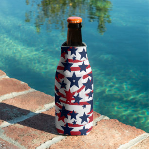 Patriotic Stars Bottle Cooler