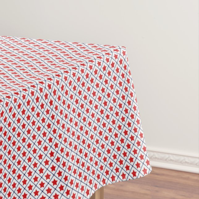 Patriotic Stars Cotton Tablecloth (In Situ)