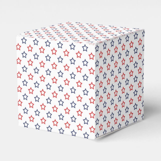 Patriotic Stars Favour Box (Front Side)