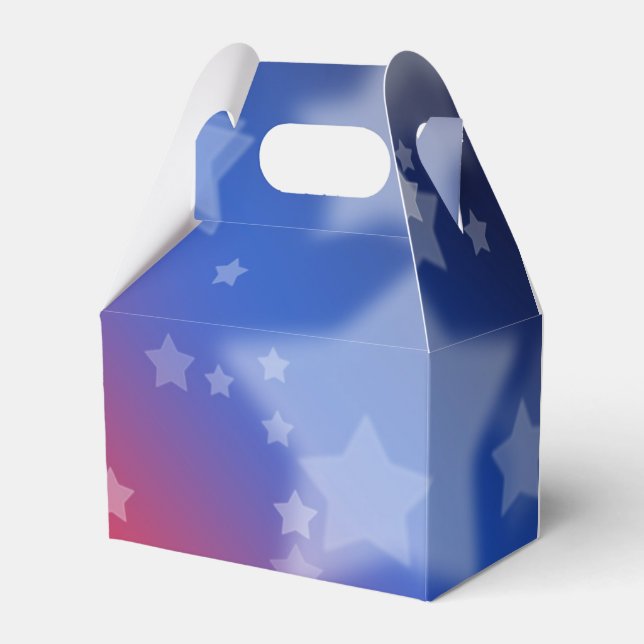 Patriotic Stars Favour Box (Front Side)