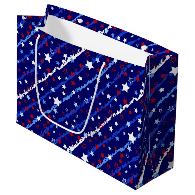 Patriotic Stars Gift Bag (Front Angled)