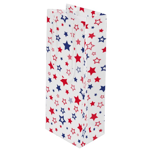 Patriotic Stars Gift Bag (Front Angled)