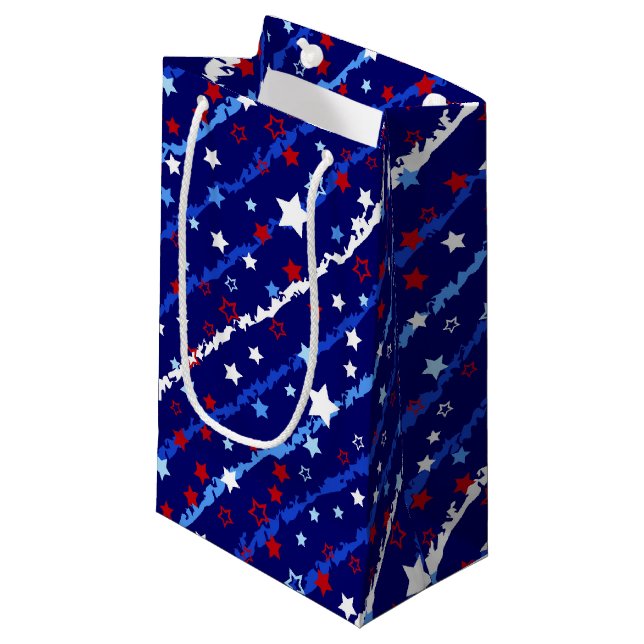 Patriotic Stars Gift Bag (Front Angled)