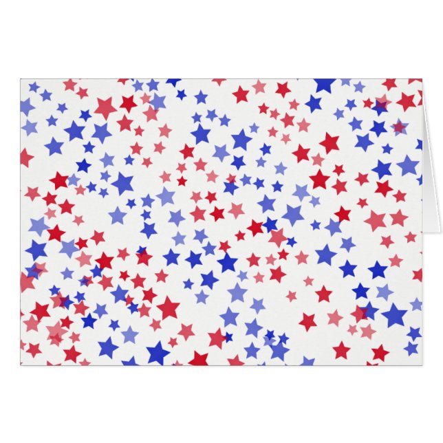 Patriotic Stars greeting card (Front Horizontal)