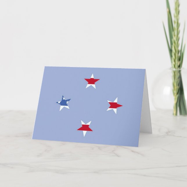 Patriotic Stars Greeting Card (Front)