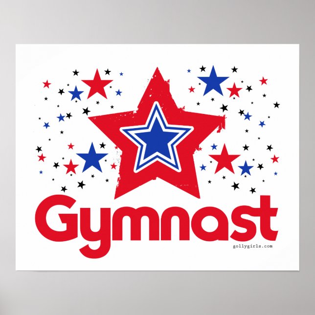 Patriotic Stars Gymnastics by Golly Girls Poster (Front)
