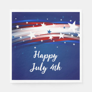 Patriotic Stars July 4th Paper Napkins