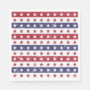 Patriotic Stars July 4th Paper Napkins