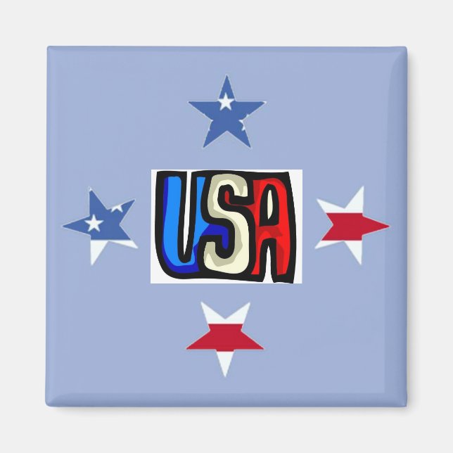 Patriotic Stars Magnet (Front)