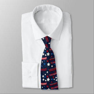 Patriotic Stars Men's Dress Tie