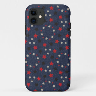 Patriotic Stars on denim iPhone 11 Case