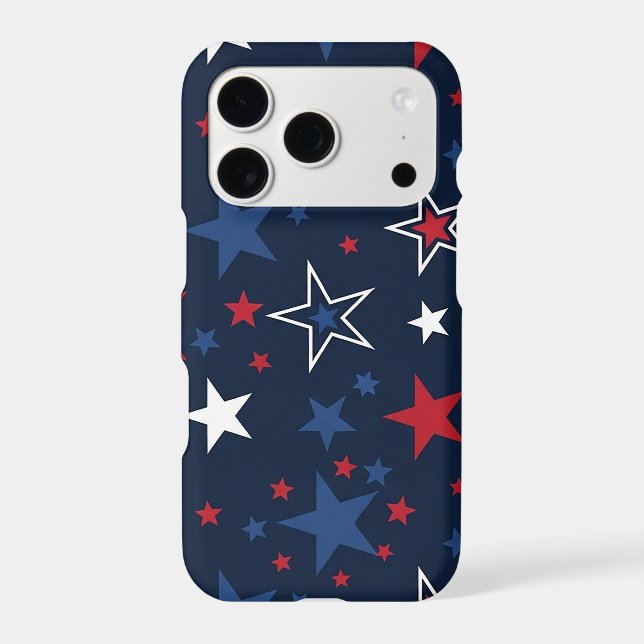 Patriotic  Stars on Navy Blue Seamless Pattern (Back)