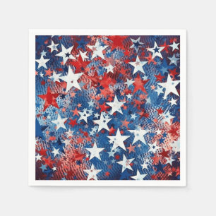 Patriotic Stars Paper Napkins