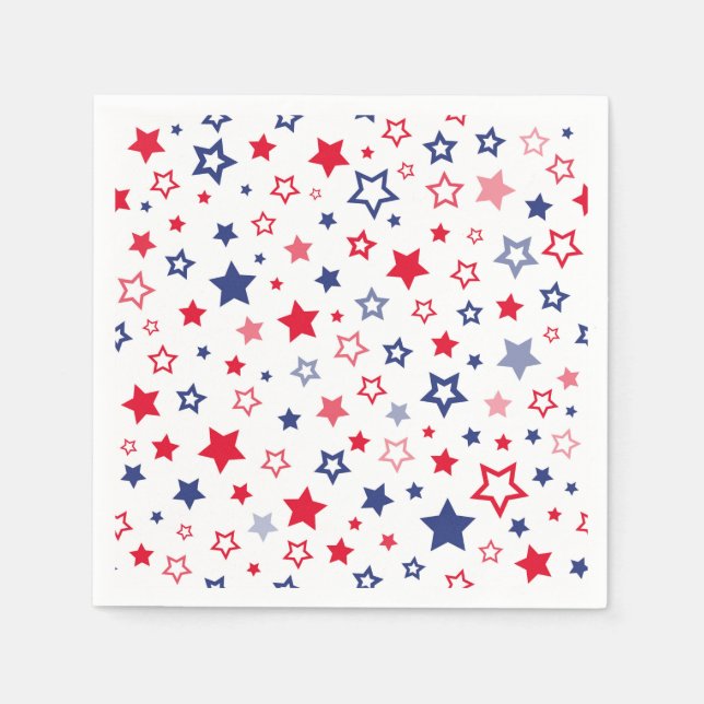 Patriotic Stars Paper Napkins (Front)