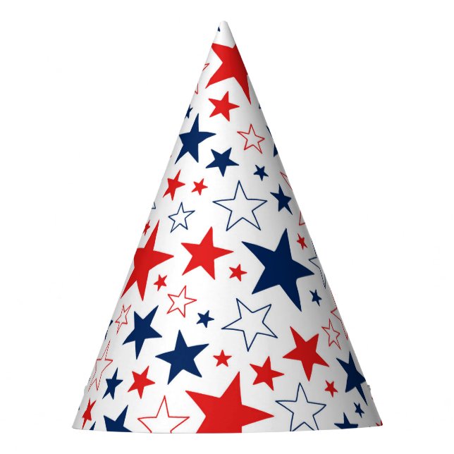 Patriotic Stars Party Hat (Front)