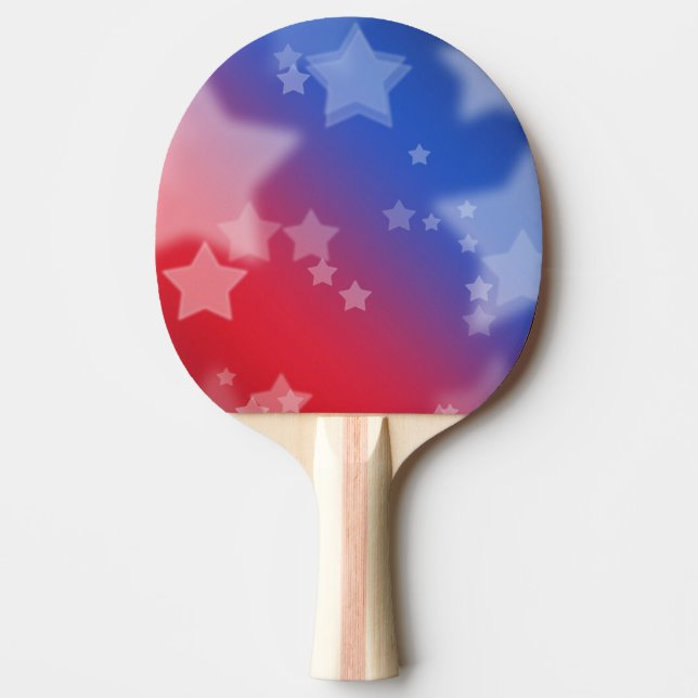 Patriotic Stars Ping Pong Paddle (Front)