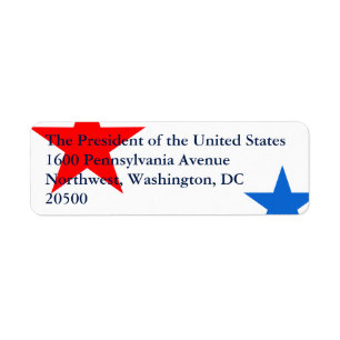 Patriotic Stars Return Address Label
