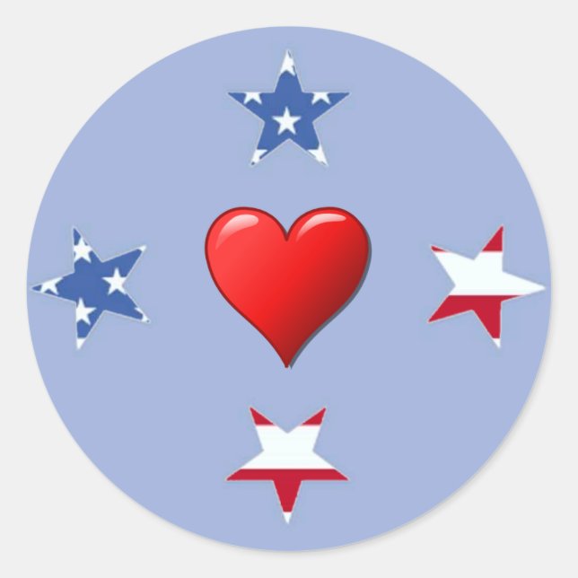 Patriotic Stars Sticker (Front)