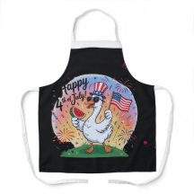 Patriotic Stars & Stripes 4th of July Kitchen Apro