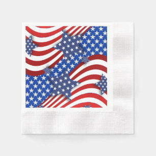 Patriotic Stars & Stripes Celebration Napkin