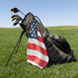 Patriotic Stars & Stripes Golf Towel – USA