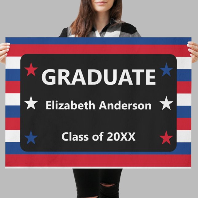 Patriotic Stars & Stripes Graduation Poster (Creator Uploaded)