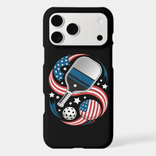 Patriotic Stars Stripes USA Flag Pickleball