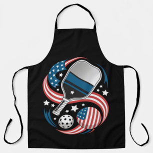 Patriotic Stars Stripes USA Flag Pickleball Apron