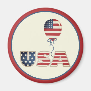 Patriotic Stars & Stripes USA  Magnet