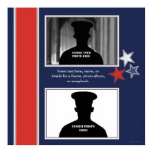 Patriotic Stars Themed Photo Collage