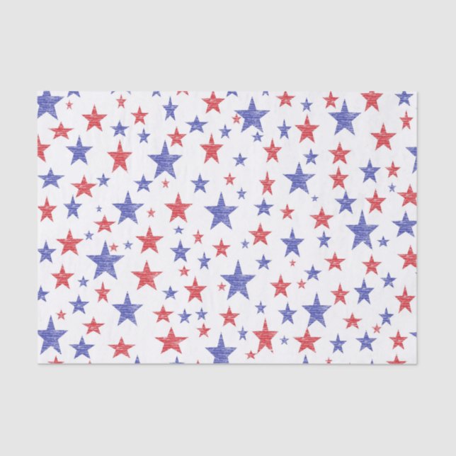 Patriotic Stars Tissue Paper (Front)