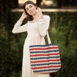 Patriotic Stars Tote Bag