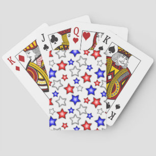 Patriotic Stars - White Playing Cards