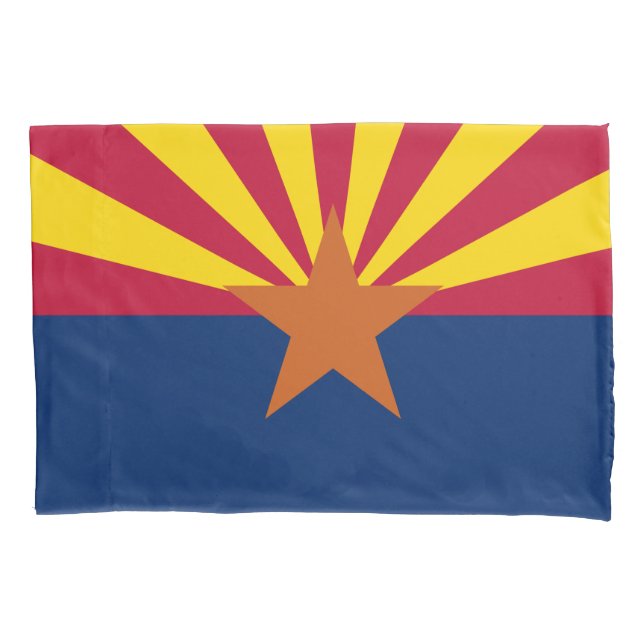 Patriotic State Flag of Arizona Pillowcase (Front)