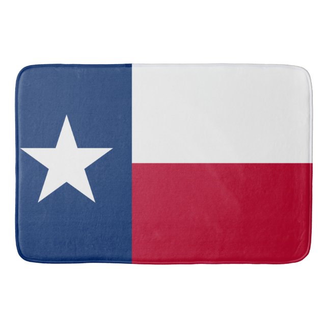 Patriotic State Flag of Texas Bath Mat (Front)
