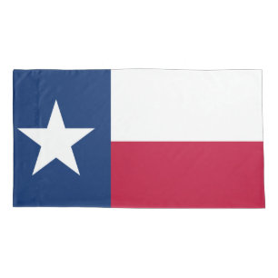 Patriotic State Flag of Texas Pillowcase