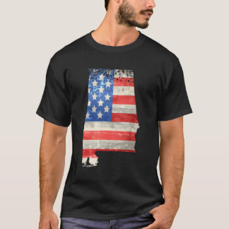 Patriotic State Of Alabama Usa Flag For Men Women T-Shirt