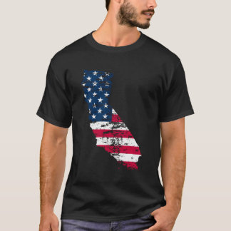 Patriotic State Of California Usa Flag For T-Shirt