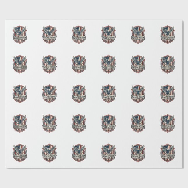 Patriotic State Pride Series Vector Graphic Tee (2 Wrapping Paper (Flat)